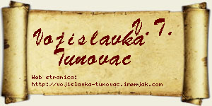 Vojislavka Tunovac vizit kartica
